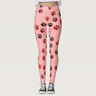 Tasstryckdamasker för hund älskare leggings