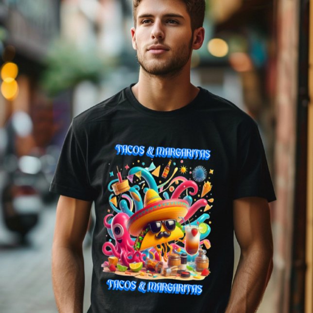 Taste från Mexiko Tacos och Margaritas T Shirt (Skapare uppladdad)