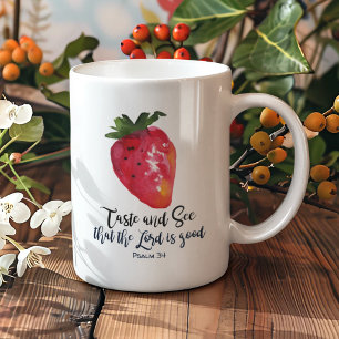 Taste och se att Herren är Bra Vintage Berry Kaffemugg