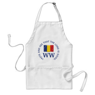 TASTE OCH SE flagga Monogrammed Rumänien Förkläde