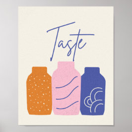 Taste Retro Boho Keramiska Vaser Väggkonst Tryck