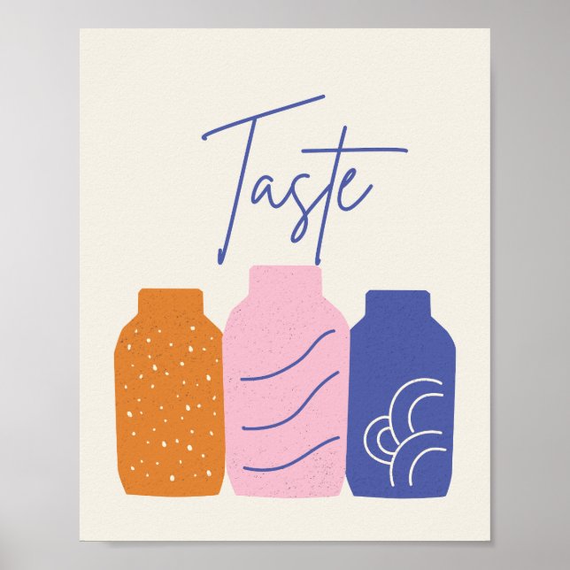 Taste Retro Boho Keramiska Vaser Väggkonst Tryck (Framsidan)
