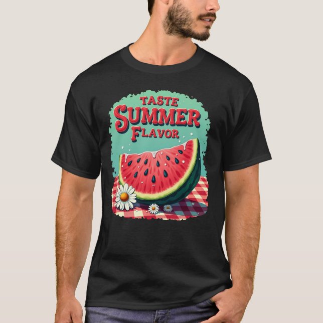 Taste Summer Flavor Watermelon T-Shirt  (Framsida)