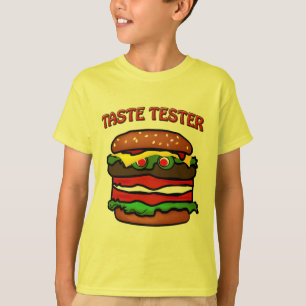 Taste Tester Hamburger Kids Gult T-shirt