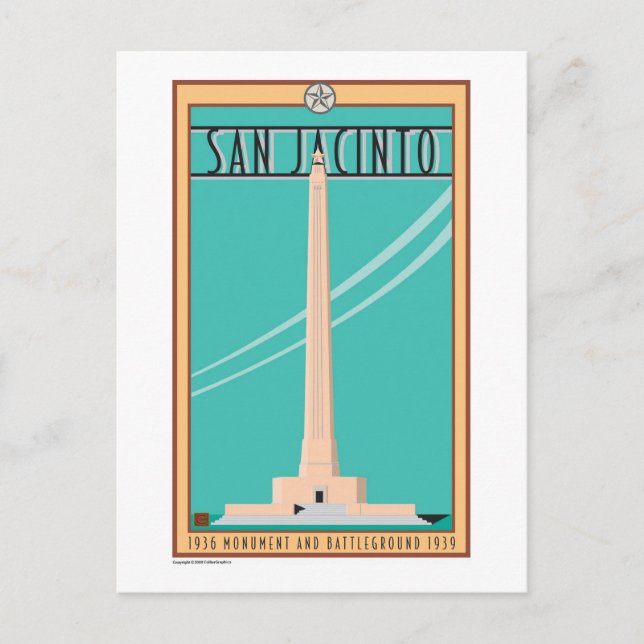 TASTE TEXAS-San Jacinto Monument- Vykort (Framsida)