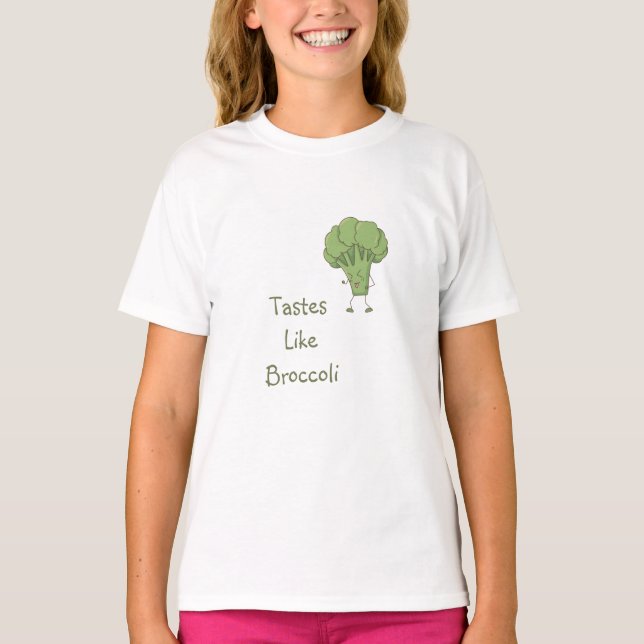 Tastes som Broccoli Laughing Grönt Stalk T Shirt (Framsida)