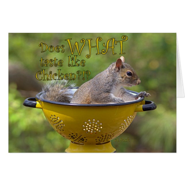 Tastes som Chicken Hälsningskort (Framsidan Horizontal)