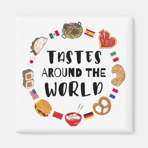Tastes värld runt magnet