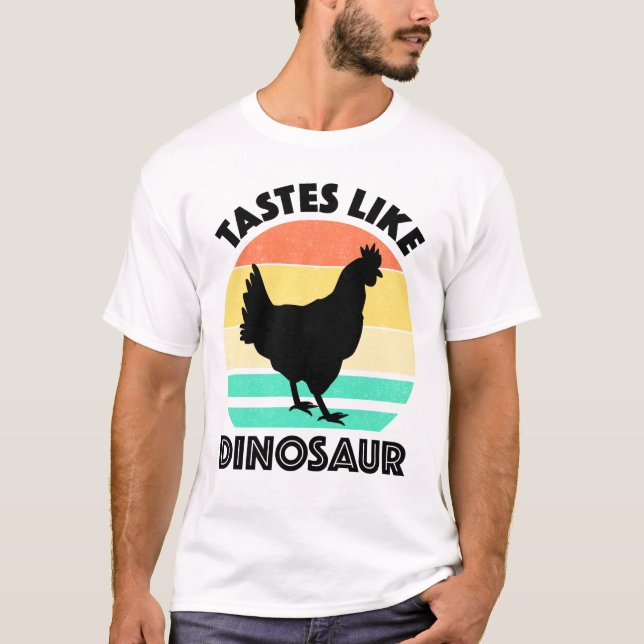 Tastor som Dinosaur Funny Chicken Dinosaur Älskare T Shirt (Framsida)