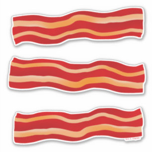 Tasty Bacon Strips Klistermärken