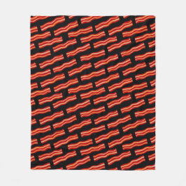 Tasty Bacon Strips Mönster Fleecefilt