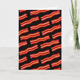 Tasty Bacon Strips Mönster Kort