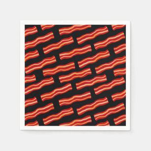 Tasty Bacon Strips Mönster Pappersservett
