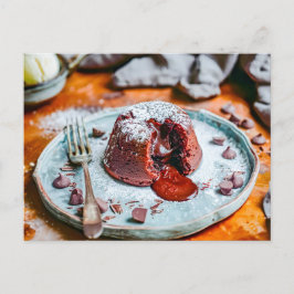 Tasty Chocolate Lava Cake Birthday Helg Vykort