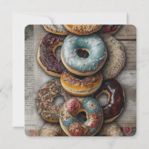 Tasty Decorative Bagels Julkort
