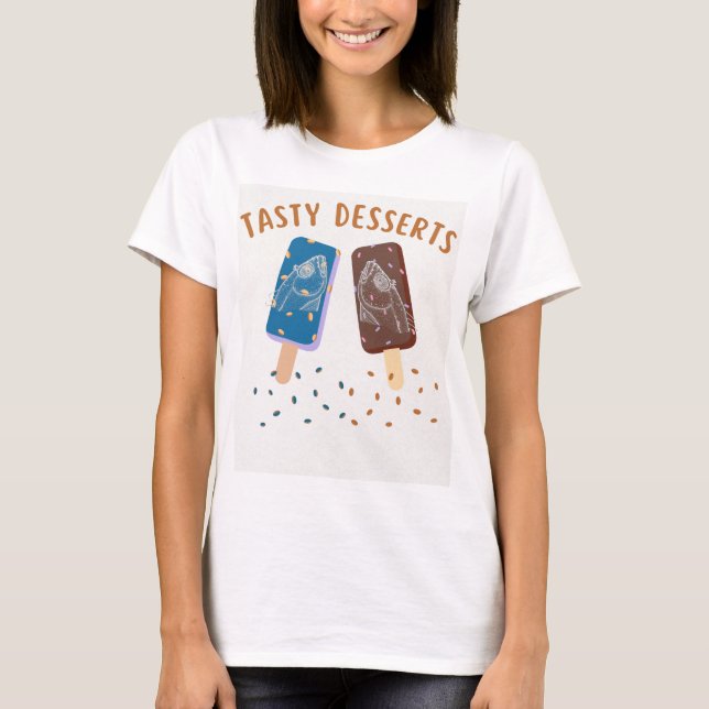 Tasty Fish Head Deserts T Shirt (Framsida)