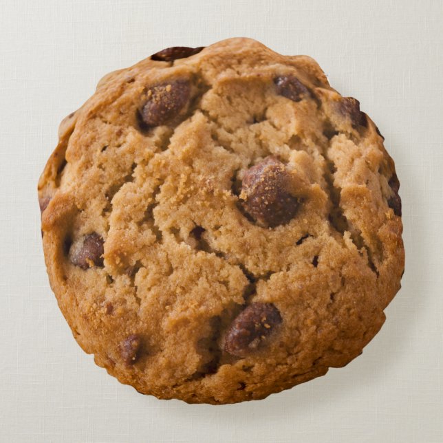 Tasty Giant Chococlate Chip Cookie Rund Kudde (Baksidan)