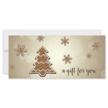 Tasty Gingerbröd Julgran Gift-kort