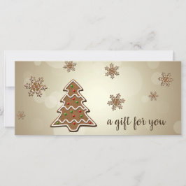 Tasty Gingerbröd Julgran Gift-kort