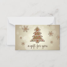 Tasty Gingerbröd Julgran Gift-kort