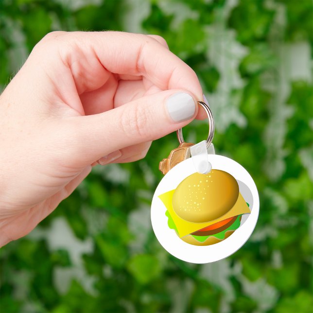 Tasty Hamburger Takeaway Food Keychain Nyckelring (Skapare uppladdad)