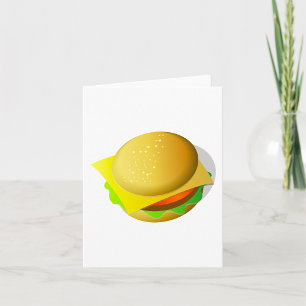 Tasty Hamburger Takeaway Food Note Cards Kort