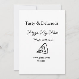 Tasty pizzarestaurangcafe tillverkad med kärlek ad inbjudningar