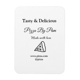 Tasty pizzarestaurangcafe tillverkad med kärlek ad magnet