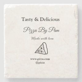 Tasty pizzarestaurangcafe tillverkad med kärlek ad stenunderlägg