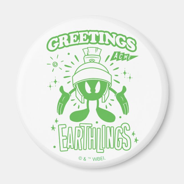 Tasty Retro MARVIN MARTIAN™ Magnet (Framsidan)