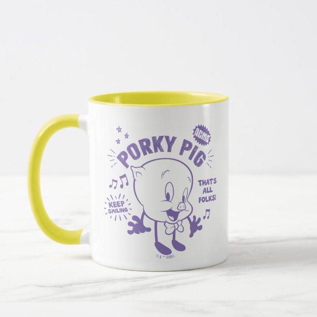 Tasty Retro Porky Gris Mugg (Vänster)
