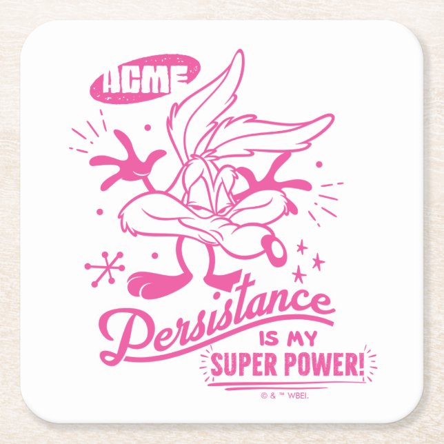 Tasty Retro WILE E. COYOTE™ Underlägg Papper Kvadrat (Framsidan)