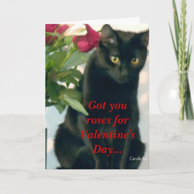 Tasty Ro Kattunge Valentine Helgkort (Framsida)
