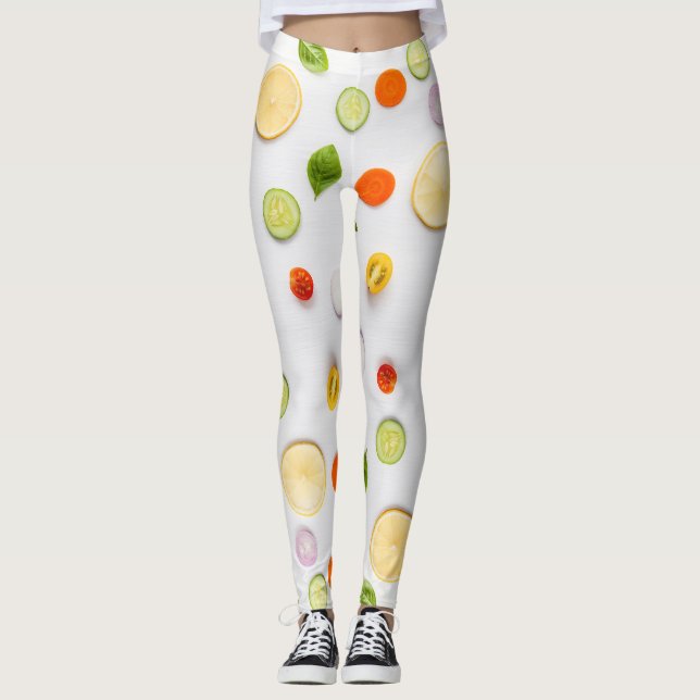 Tasty Salad på din Leggings (Framsida)