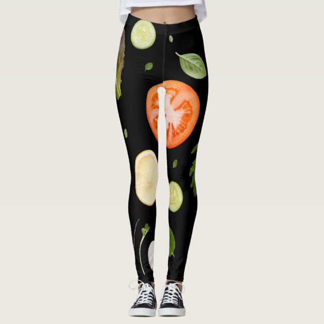 Tasty Salad på din Leggings (Framsida)