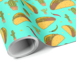 Tasty Tacos och Chilis Mexikanska Food Mönster Presentpapper