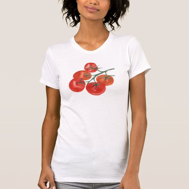 Tasty Tomato Cute Vegetable T Shirt (Framsida)