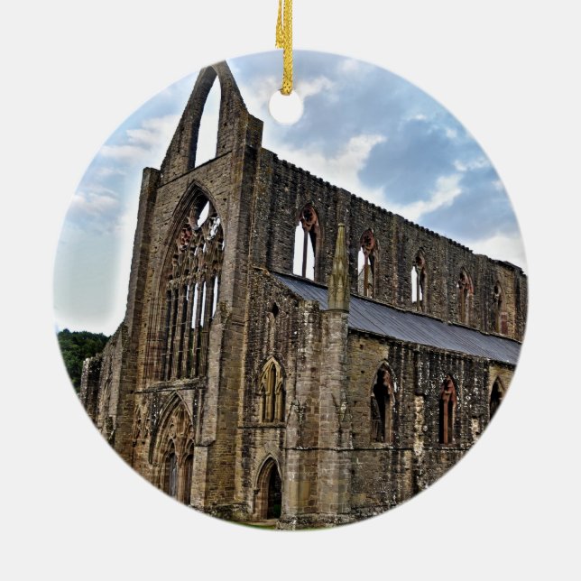 TAT Abbey, Cistercienklostret, Wales Julgransprydnad Keramik (Baksidan)