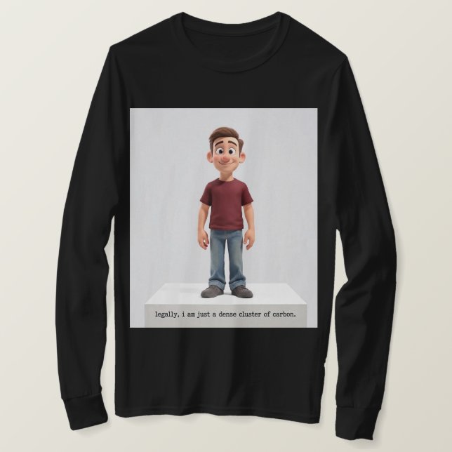 Tät kluster av kol Existentiell Meme T-shirt (Design framsida)