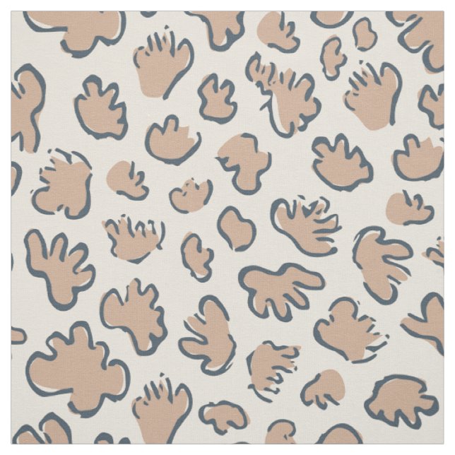 Tät organiskt terrazzo | Abstrakt terrakotta  Tyg (Provkarta)