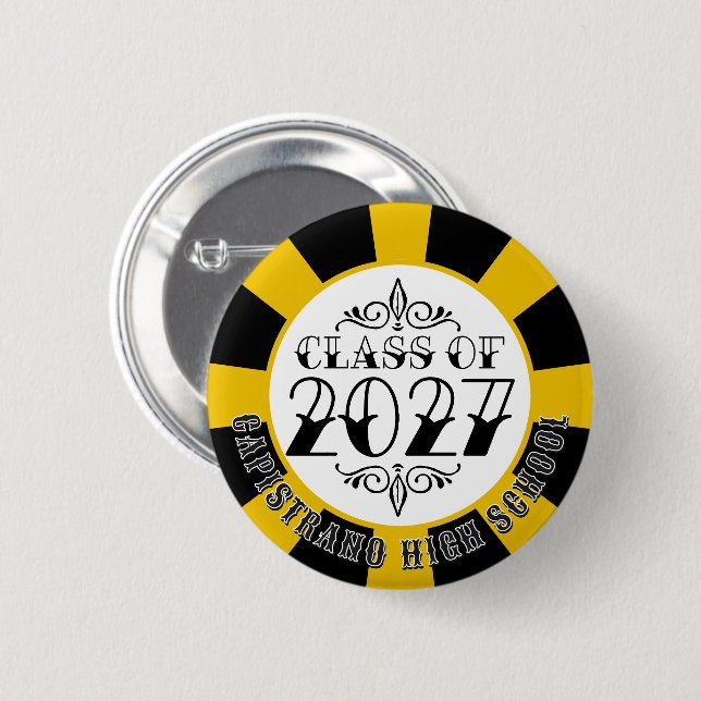 Tat-Style Grå Klass 2027-avgången Knapp (Framsida & baksida)