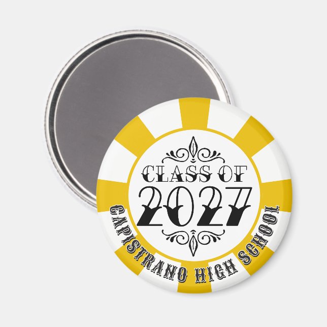 Tat-Style Grå Klass 2027-avgången Magnet (Front/Back)