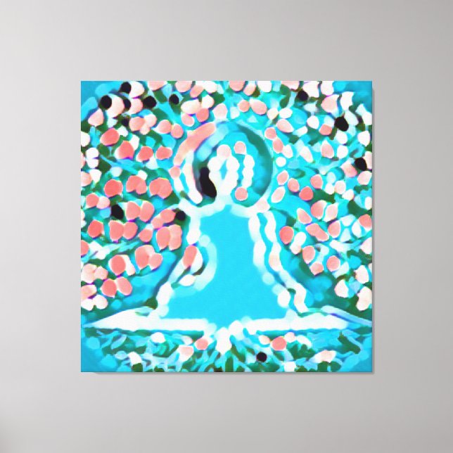 Tat Tvam Asi | Blue Aura, Buddha Canvastryck (Framsida)