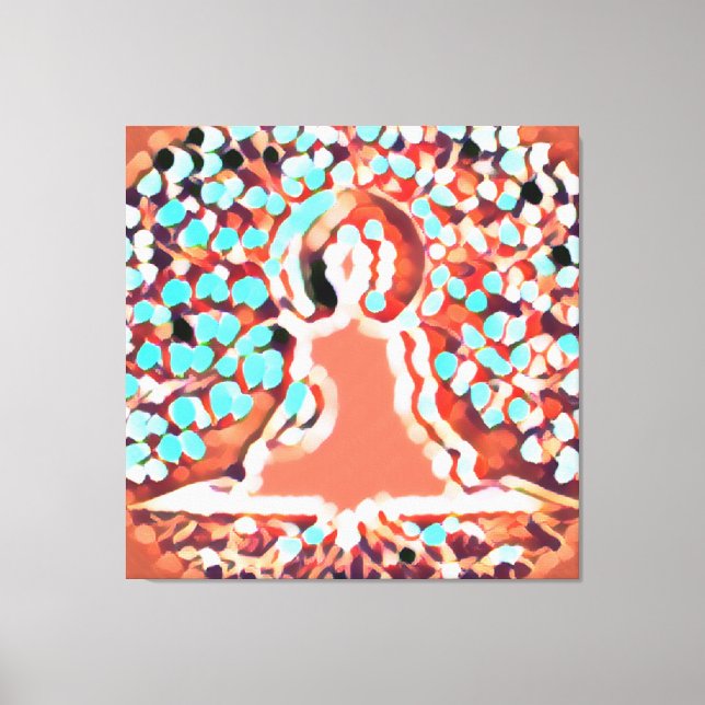 Tat Tvam Asi | Red Aura, Buddha Canvastryck (Framsida)
