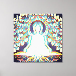 Tat Tvam Asi White Aura, Buddha Canvastryck