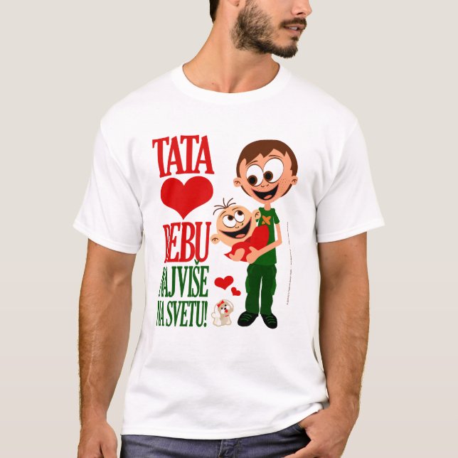 Tata älskar Bebu - Bela 2 T Shirt (Framsida)