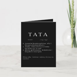 TATA Definition Black Fars dag / Birday Card Inbjudan