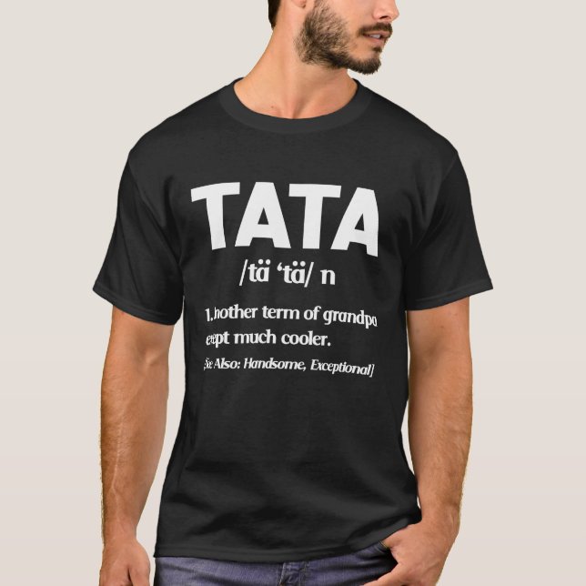 Tata-definition rolig morfar t shirt (Framsida)