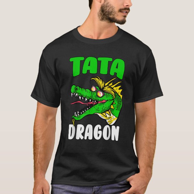 Tata Dragon Älskare Far dag T Shirt (Framsida)