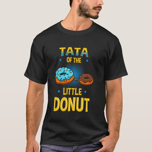 Tata från den lilla Genderna Donut Reveal Baby Sho T Shirt (Framsida)